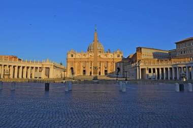 Saint Peter Meydanı ve Saint Peter Bazilikası, Vatikan, Roma, İtalya