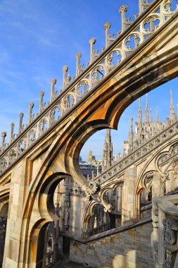 Milano Katedrali'ne (Duomo di Milano çatısı) 