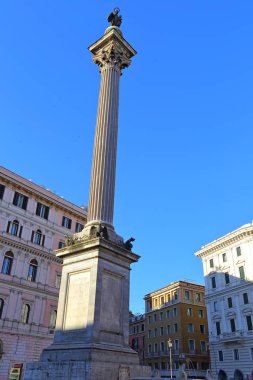 Santa Maria Maggiore, heykeli önünde Roma İtalya di santa maria maggiore Bazilikası'na.