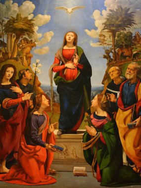 Uffizi Galerisi 'nde (Galleria degli Uffizi) sergilenen tablolar, Floransa, İtalya