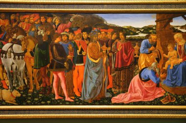 Uffizi Galerisi 'nde (Galleria degli Uffizi) sergilenen tablolar, Floransa, İtalya