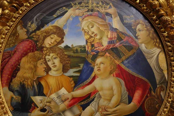 Πίνακες ζωγραφικής στην Γκαλερί Uffizi (Galleria degli Uffizi), Φλωρεντία, Ιταλία — Φωτογραφία Αρχείου