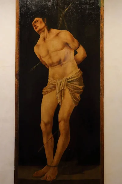 Uffizi Galerisi 'nde (Galleria degli Uffizi) sergilenen tablolar, Floransa, İtalya — Stok fotoğraf