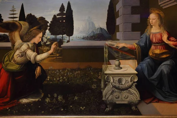 Obrazy w Galerii Uffizi (Galleria degli Uffizi), Florencja, Włochy — Zdjęcie stockowe