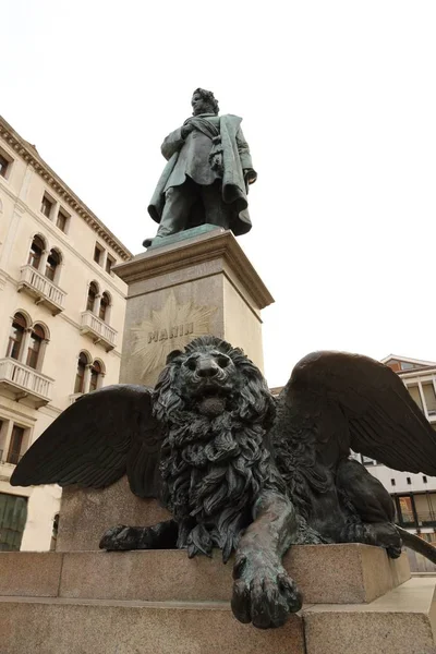 Anıt Daniele Manin Venedik İtalya — Stok fotoğraf