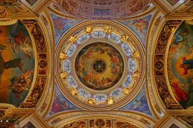  İç Saint Isaac's Katedrali, Saint Petersburg, Rusya Federasyonu