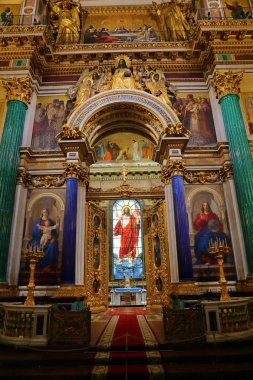  İç Saint Isaac's Katedrali, Saint Petersburg, Rusya Federasyonu