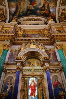  İç Saint Isaac's Katedrali, Saint Petersburg, Rusya Federasyonu