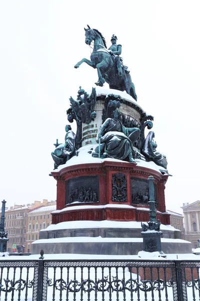 Monument Nicolas Ier Russie Sur Place Saint Isaac — Photo