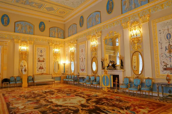 SAINT PETERSBURG, RUSSIA - 17 Şubat 2018: Catherine Sarayı 'nın İçi Tsarskoye Selo Saint Petersburg Rusya' daki Rococo Sarayı
