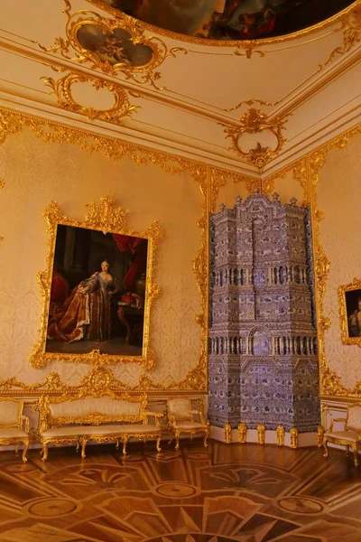 Saint Petersburg Rússia Fevereiro 2018 Interior Catherine Palace Palácio Rococó — Fotografia de Stock