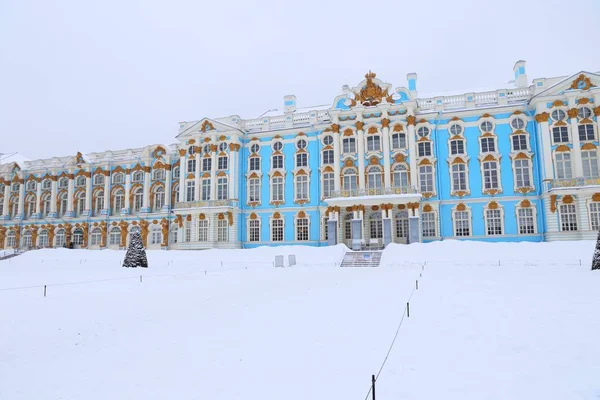 Palacio Catalina Palacio Rococó Situado Ciudad Tsarskoye Selo Pushkin San — Foto de Stock