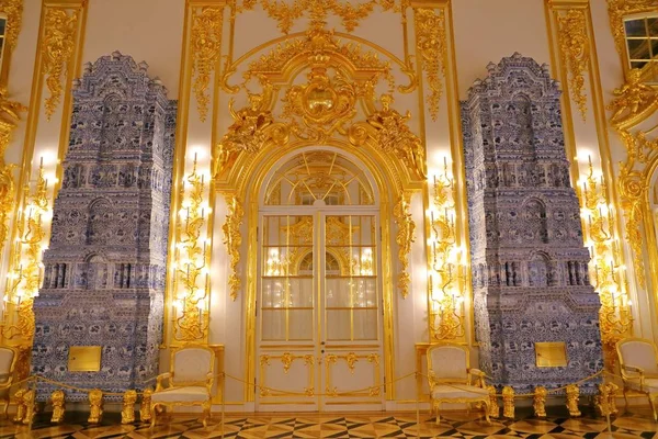 サンクトペテルスブルグ ロシア 2018年2月17日 ツァルスコエのカトリーヌ宮殿の内部 サンクトペテルスブルグロシア — ストック写真