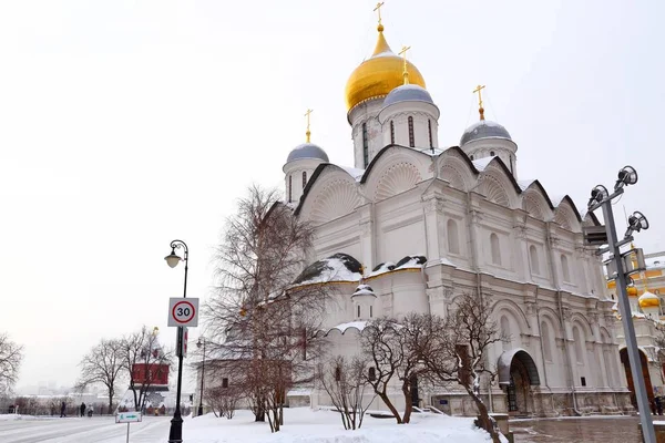 モスクワのクレムリン ロシアで大天使の大聖堂 ストックフォト