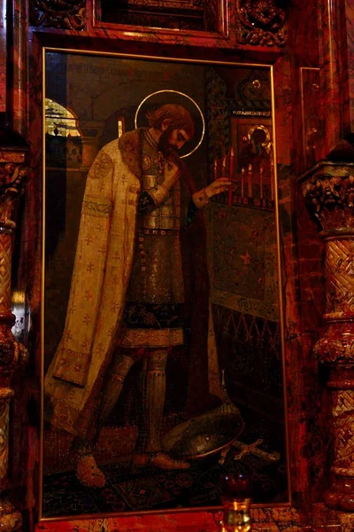 Interieur Van Kerk Van Verlosser Het Bloed Spilled Petersburg Rusland — Stockfoto