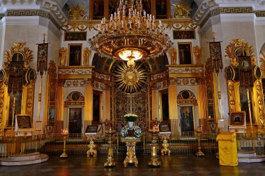 İç başkalaşım katedral s St Petersburg Rusya.