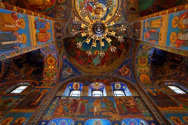 Intérieur Église Sauveur Sur Sang Versé Saint Pétersbourg Russie — Photo