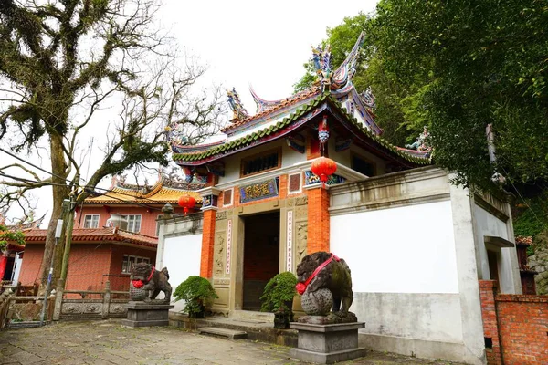 Traditional architecture of ancient chinese temple in Taiwan