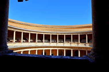  Alhambra Granada 'nın güzel Moorish tarzı tasarımı - Endülüs, İspanya, Avrupa