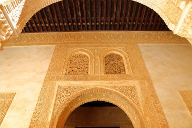  Alhambra Granada 'nın güzel Moorish tarzı tasarımı - Endülüs, İspanya, Avrupa