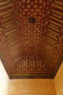  Alhambra Granada 'nın güzel Moorish tarzı tasarımı - Endülüs, İspanya, Avrupa