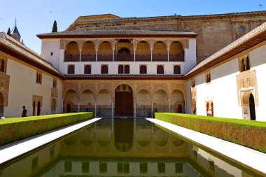  Alhambra Granada 'nın güzel Moorish tarzı tasarımı - Endülüs, İspanya, Avrupa
