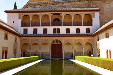  Alhambra Granada 'nın güzel Moorish tarzı tasarımı - Endülüs, İspanya, Avrupa