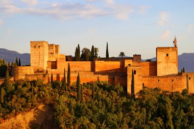  Alhambra Granada 'nın güzel Moorish tarzı tasarımı - Endülüs, İspanya, Avrupa