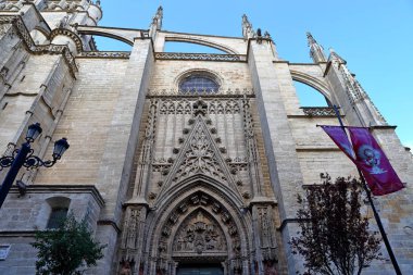 Seville Katedrali olarak bilinen Sevilla Katedrali 'nin Aziz Mary Katedrali Sevilla İspanya' daki Katolik Katedrali.
