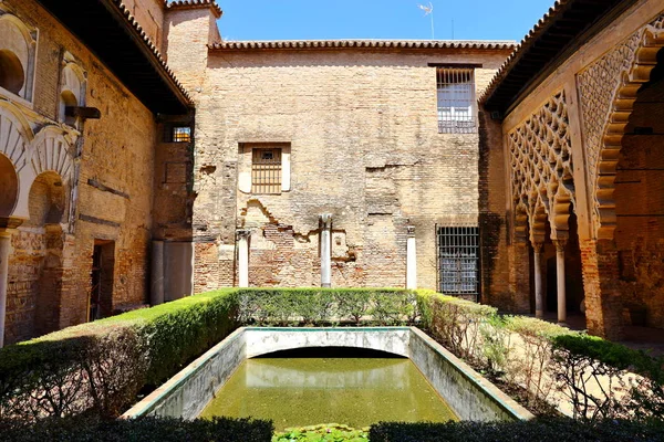 Dünyanın Eski Kullanılan Saraylarından Biri Olan Sevilla Spanya Nın Gerçek — Stok fotoğraf
