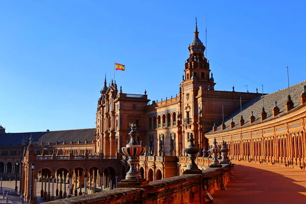 Naturskön Utsikt Över Vacker Arkitektur Plaza Espana Spaniens Torg Maria — Stockfoto