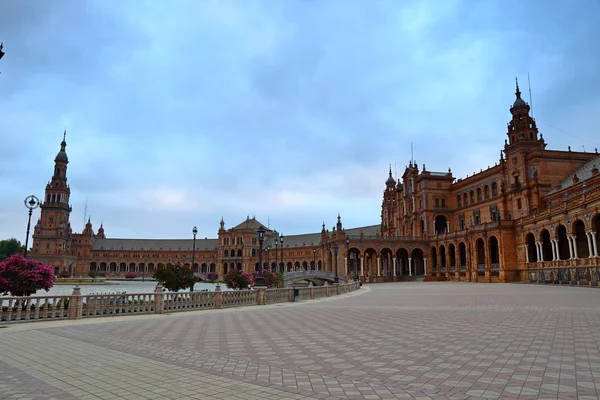 Naturskön Utsikt Över Vacker Arkitektur Plaza Espana Spaniens Torg Maria — Stockfoto