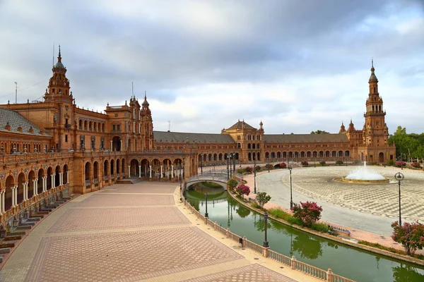 Naturskön Utsikt Över Vacker Arkitektur Plaza Espana Spaniens Torg Maria — Stockfoto