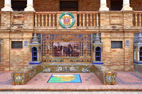 Γραφική Θέα Της Όμορφης Αρχιτεκτονικής Plaza Espana Spainish Square Στο — Φωτογραφία Αρχείου