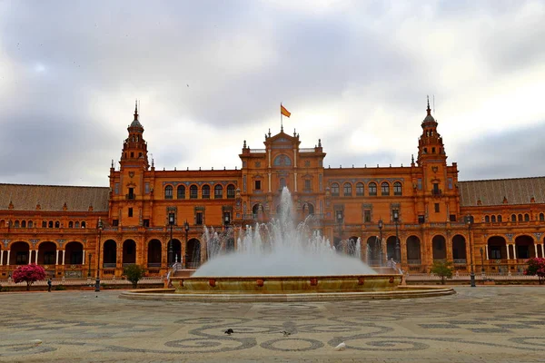 Naturskön Utsikt Över Vacker Arkitektur Plaza Espana Spaniens Torg Maria — Stockfoto