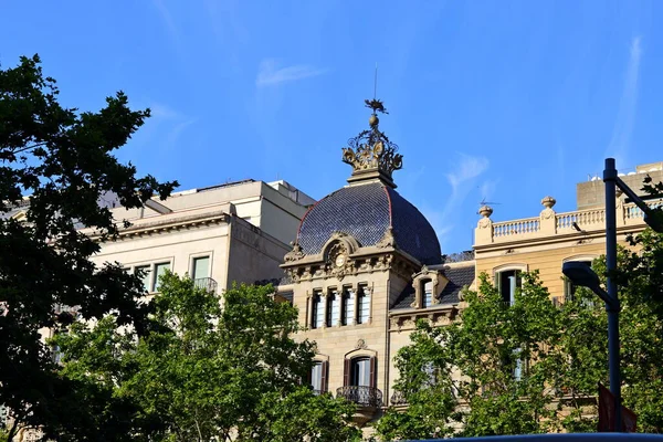 Straßenansicht Mit Beispielgebäuden Barcelona Spanien — Stockfoto