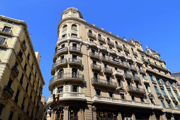 Vistas Calle Con Ejemplos Edificios Barcelona España — Foto de Stock