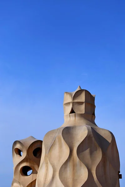 Casa Mila También Conocida Pedrera Casa Diseñada Por Antoni Gaudí — Foto de Stock