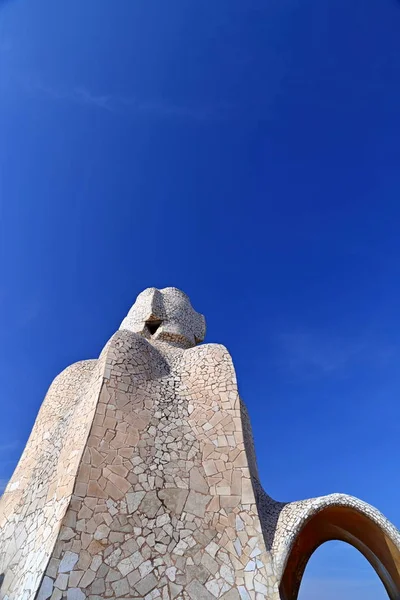 Casa Mila Även Känd Som Pedrera Hus Designat Antoni Gaudi — Stockfoto