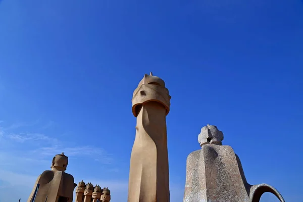 Casa Mila Även Känd Som Pedrera Hus Designat Antoni Gaudi — Stockfoto