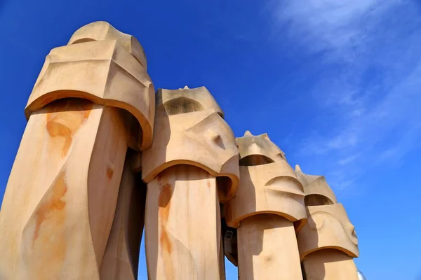 Casa Mila Även Känd Som Pedrera Hus Designat Antoni Gaudi — Stockfoto