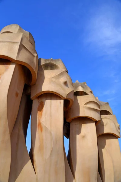 Casa Mila Även Känd Som Pedrera Hus Designat Antoni Gaudi — Stockfoto