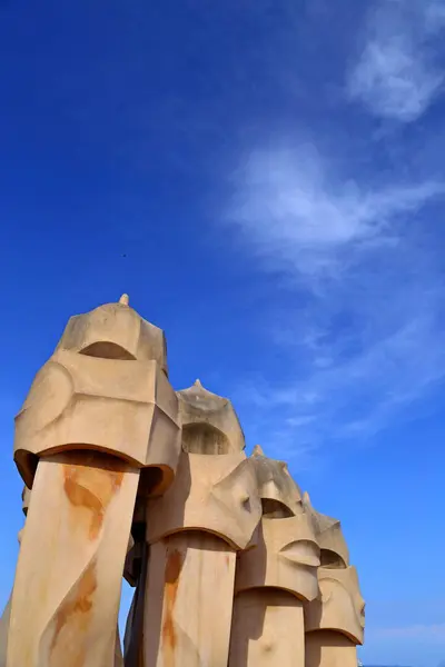 Casa Mila Também Conhecida Pedrera Casa Projetada Por Antoni Gaudi — Fotografia de Stock