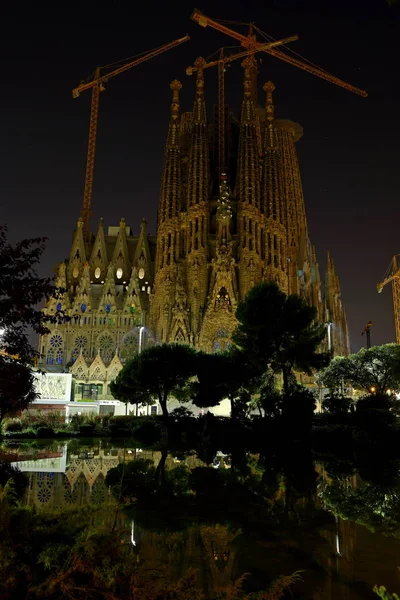 Katedrála Sagrada Familia Navržen Architektem Antoniem Gaudim Budován Roku 1882 — Stock fotografie