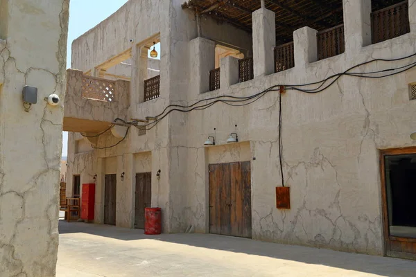 Antiguo Dubai Edificios Calles Árabes Tradicionales Barrio Histórico Fahidi Bastakiya —  Fotos de Stock