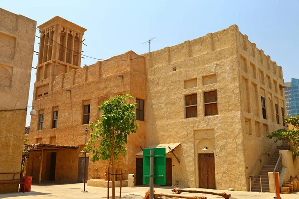 Παλιά Ντουμπάι Των Κτιρίων Και Των Παραδοσιακών Αραβικών Δρόμων Ιστορική — Φωτογραφία Αρχείου