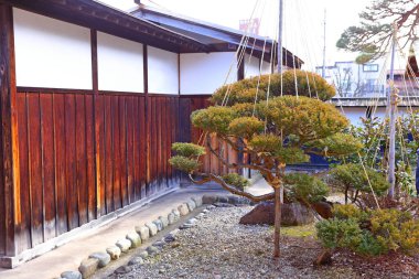  Hida-Takayama, Gifu, Takayama, Japonya 'daki geleneksel devlet dairesinde iyi korunmuş.