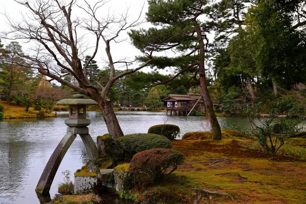 Kenroku Ubicado Kanazawa Ishikawa Japón Uno Los Tres Grandes Jardines — Foto de Stock