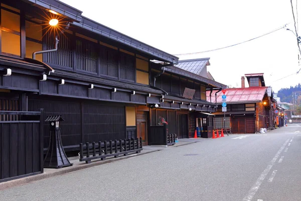 Case Legno Tradizionali Ben Conservate Nel Centro Storico Hida Takayama — Foto Stock