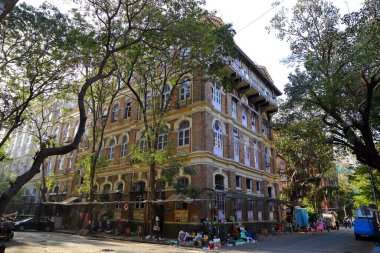 MUMBAI, INDIA - 7 Şubat 2019: Hindistan 'ın finansal, ticari ve eğlence başkenti Mumbai şehir manzarası